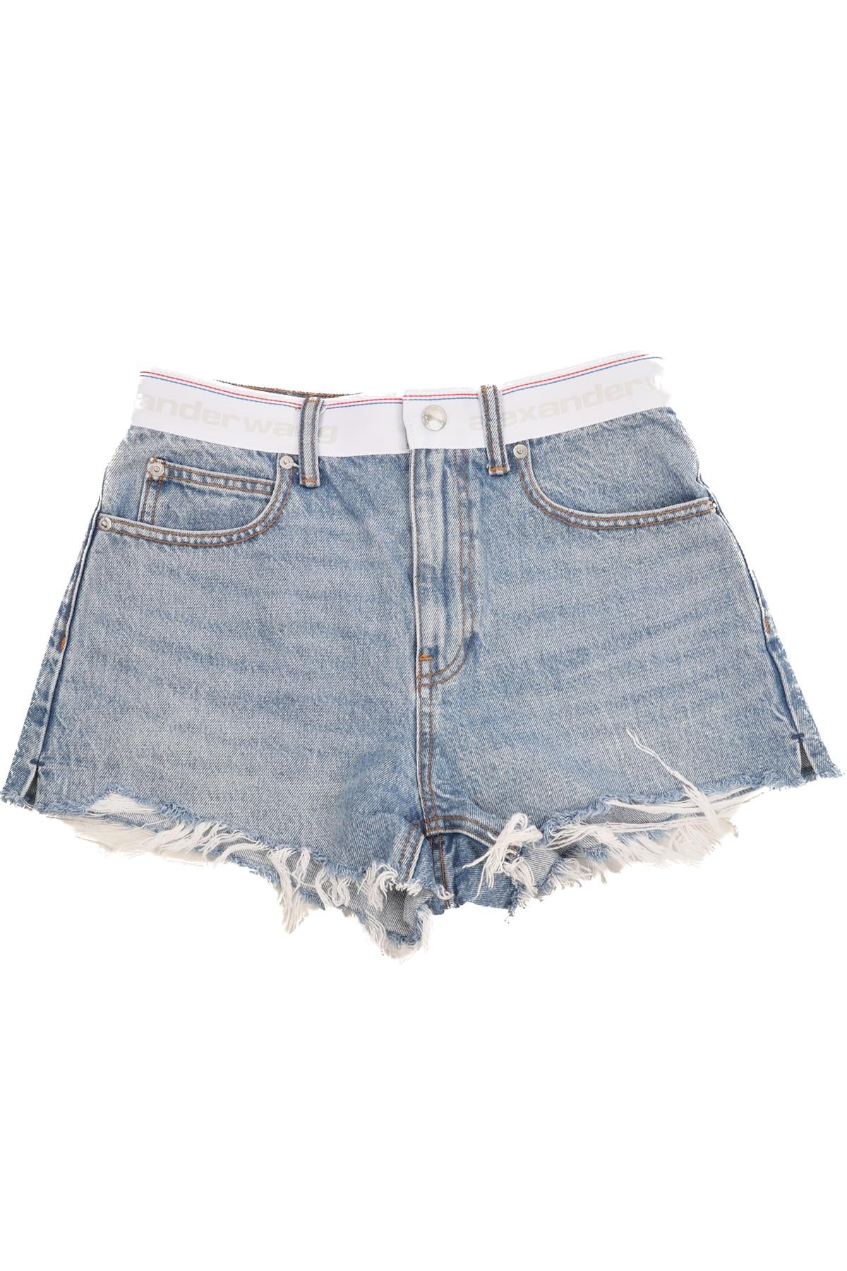 ALEXANDER WANG BLUE HIGH RISE DENIM SHORTS W26 UK 8