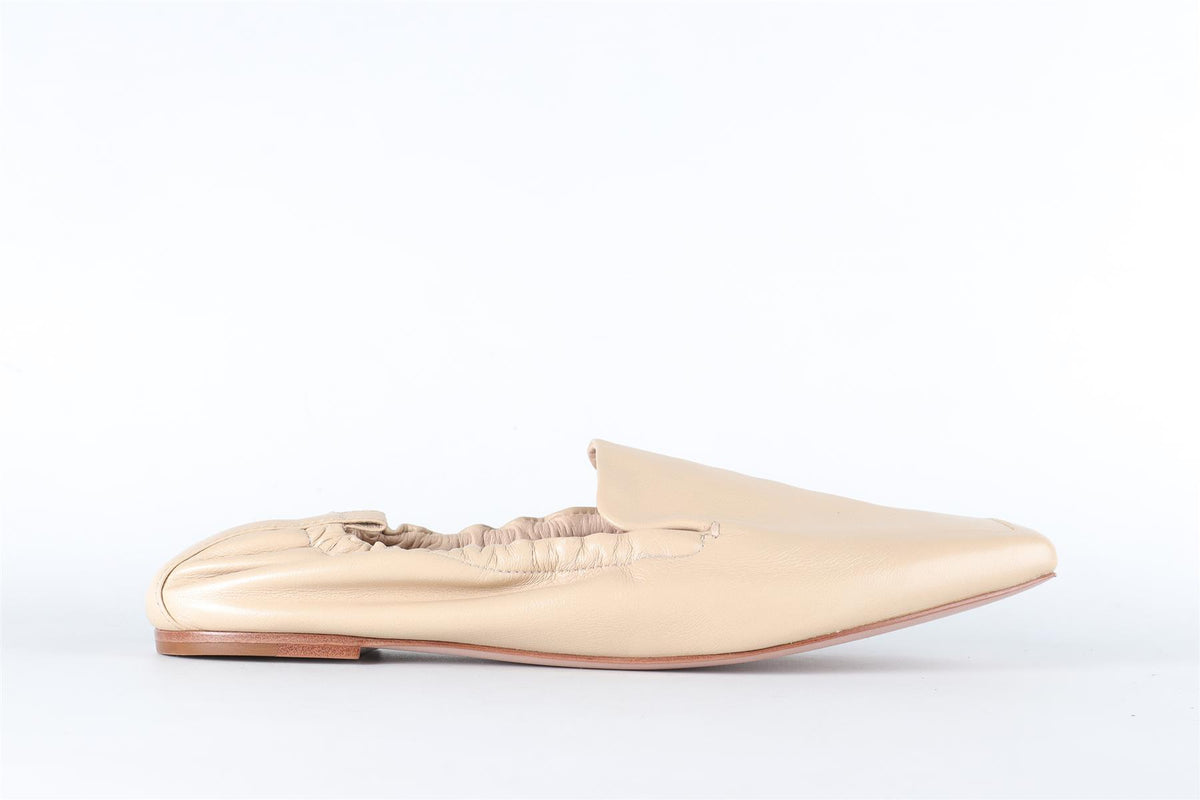 PORTE & PAIRE BEIGE LEATHER LOAFERS EU 38.5 UK 5.5 US 8.5