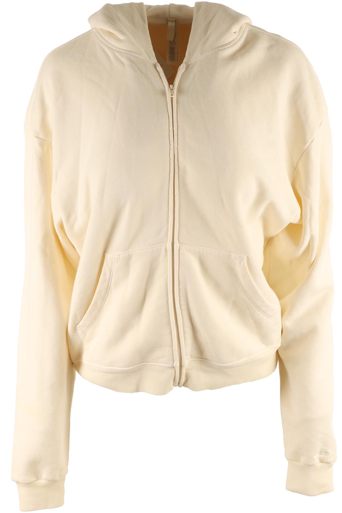 SKIMS CREAM COTTON HOODIE SMALL