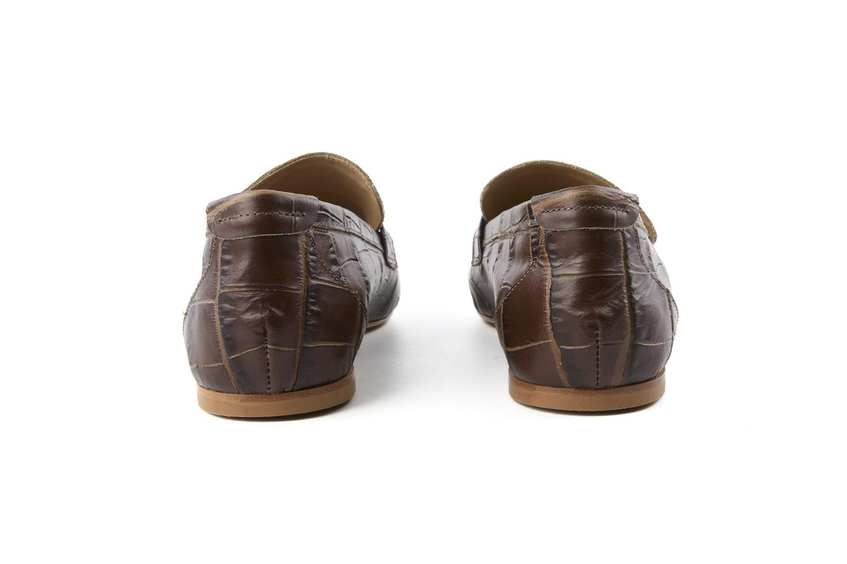 JAMIE HALLER BROWN THE PENNY LEATHER LOAFERS EU 38 UK 5 US 8
