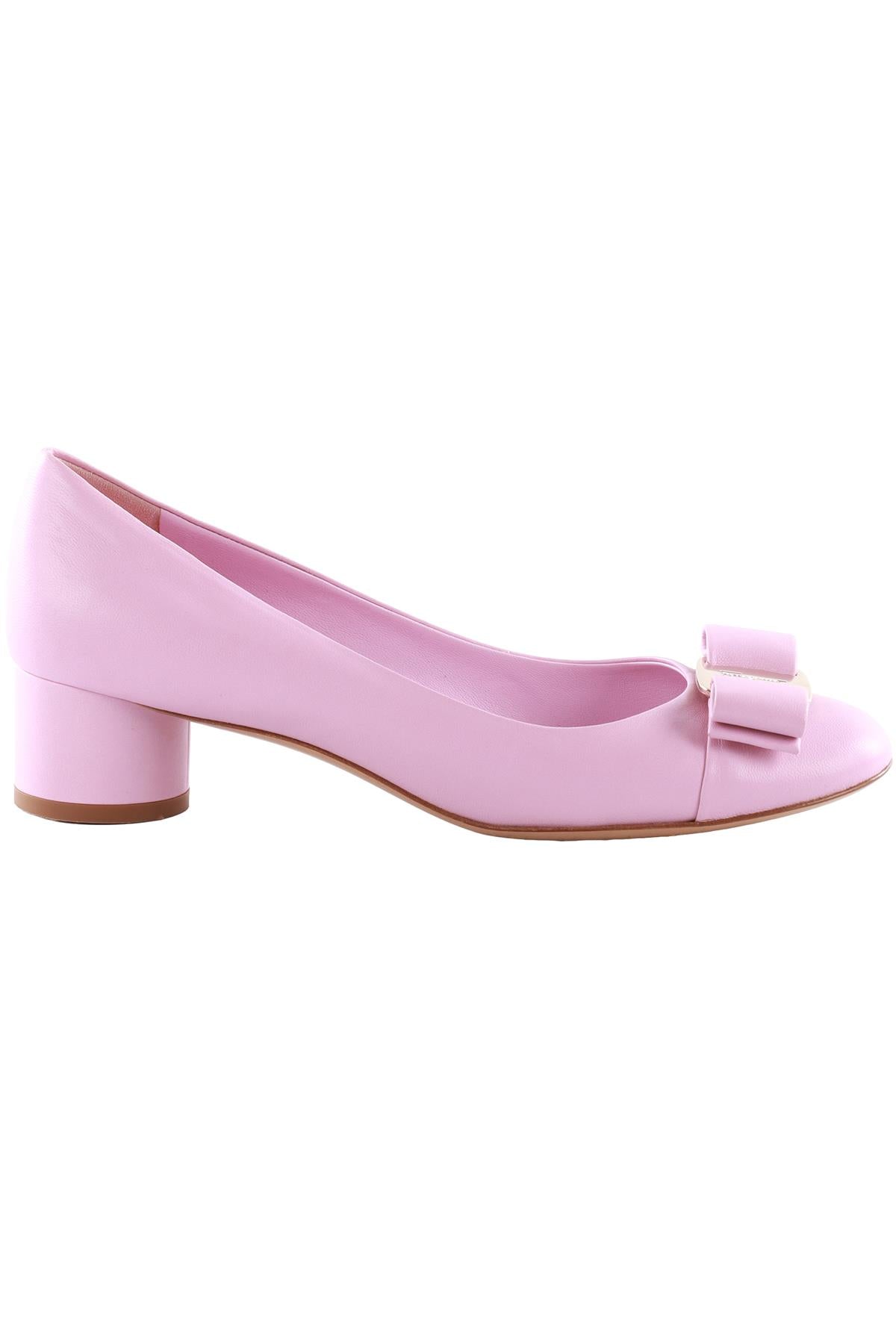 SALVATORE FERRAGAMO PURPLE LEATHER PUMPS US 6.5 UK 4 EU 37