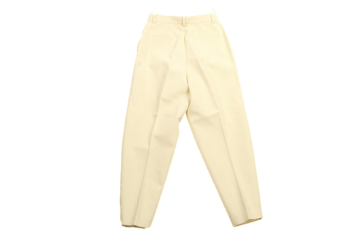 MAISON RABIH KAYROUZ CREAM COTTON STRAIGHT LEG PANTS IT 36 UK 4