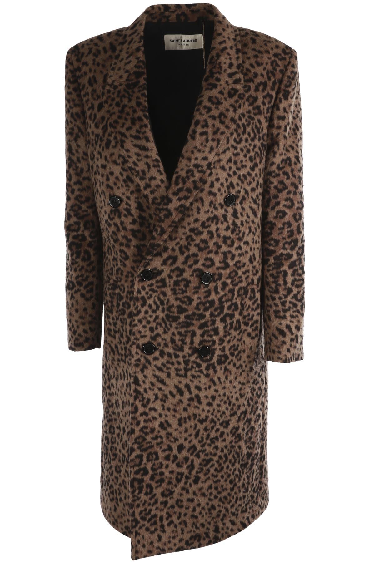 SAINT LAURENT BROWN WOOL COAT FR 40 UK 12
