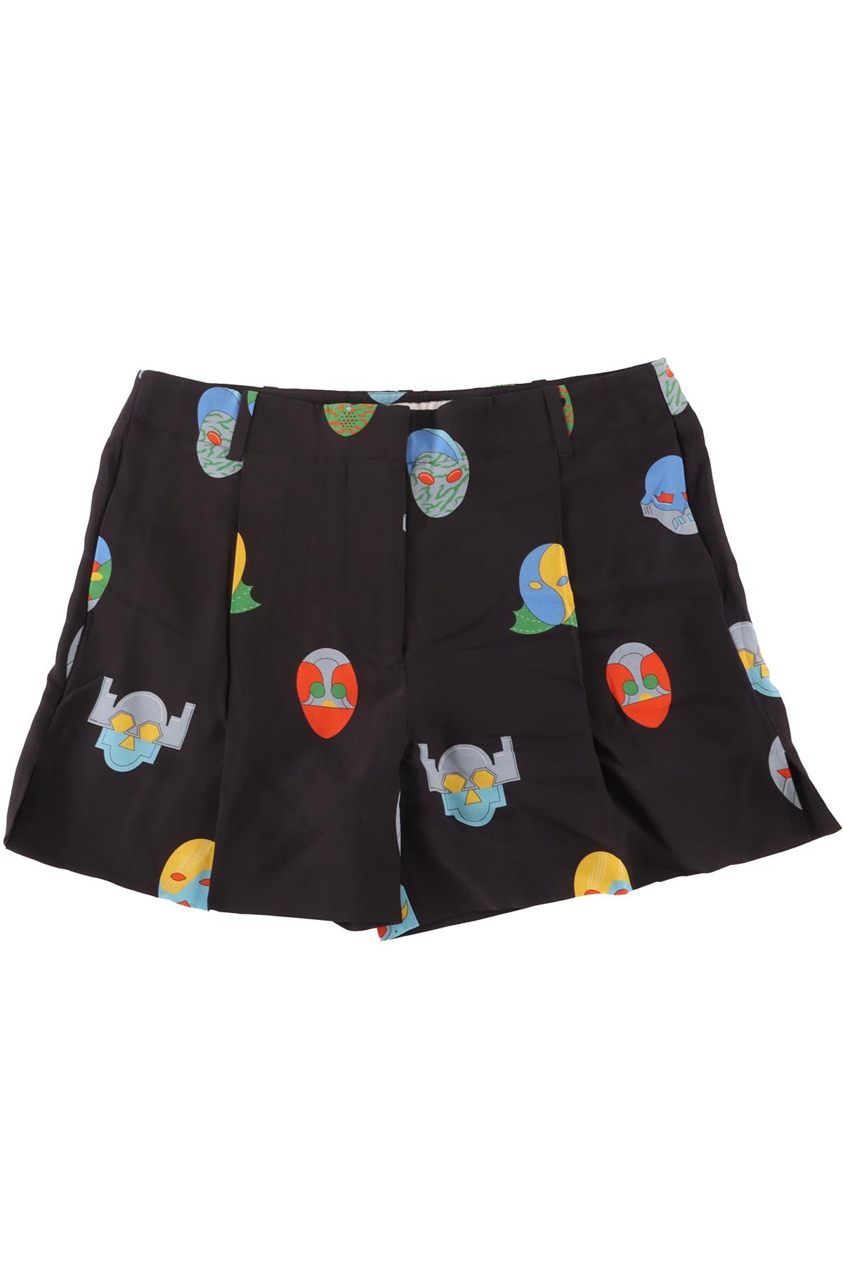 STELLA MCCARTNEY BLACK SILK SHORTS IT 40 UK 8