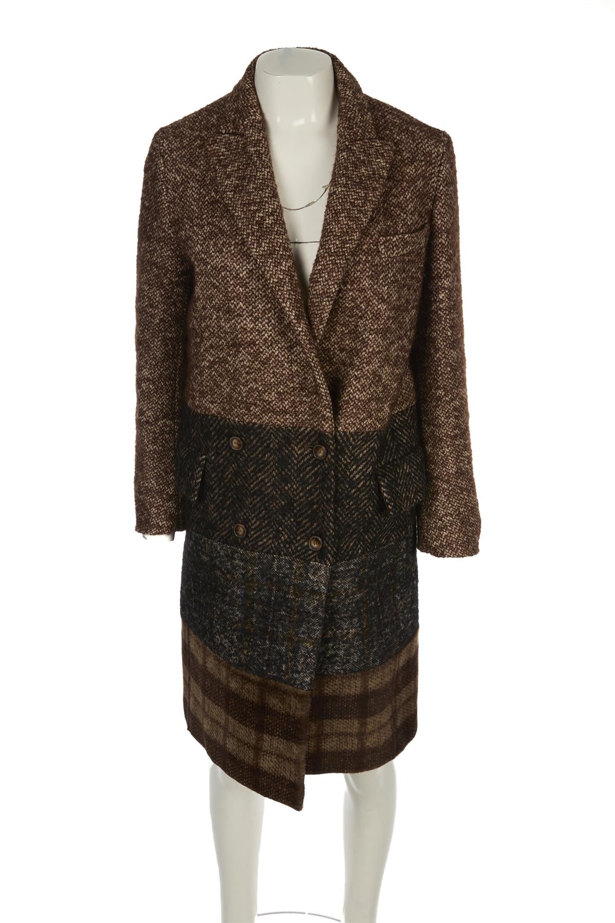MAX MARA BROWN WOOL COAT IT 42 UK 10