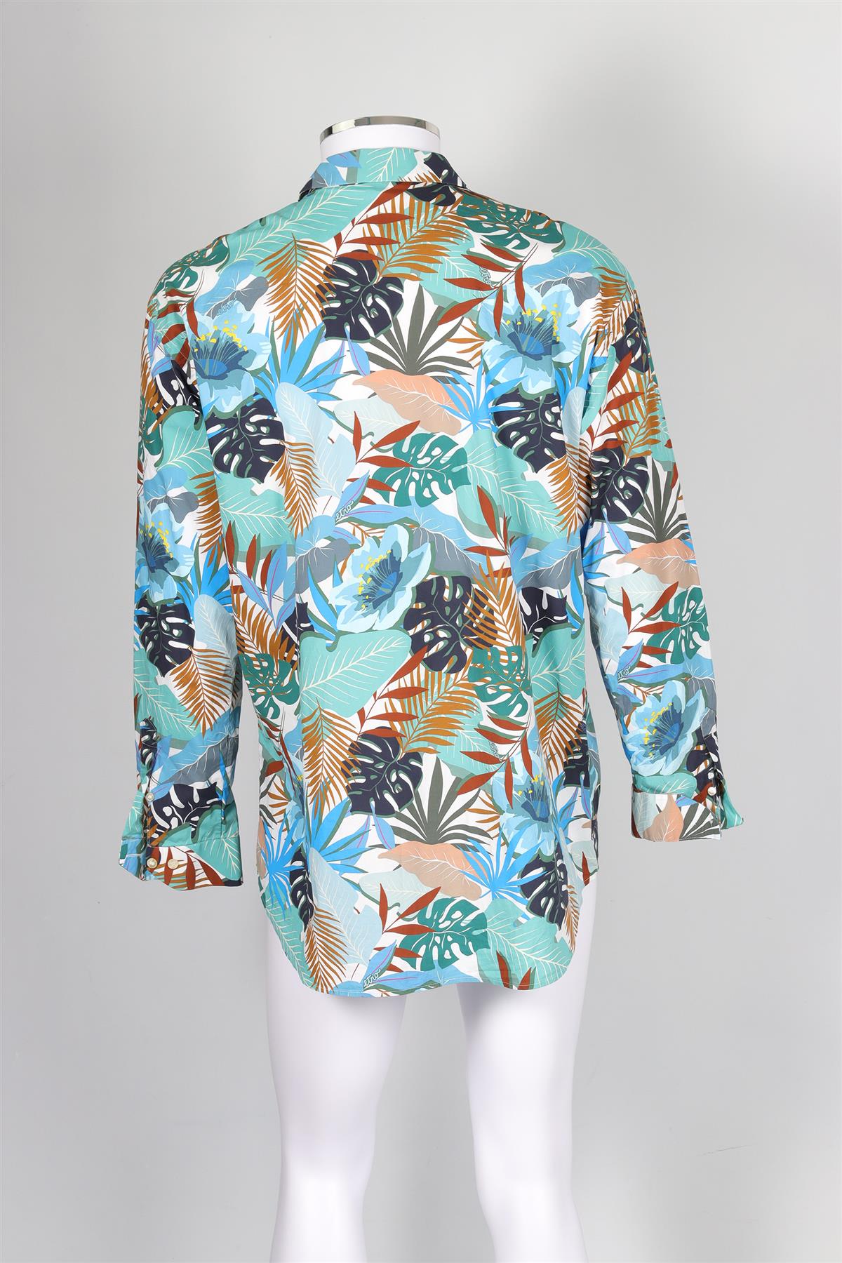 ETRO GREEN MEN'S COTTON SHIRT IT 44 UK/US CHEST 34
