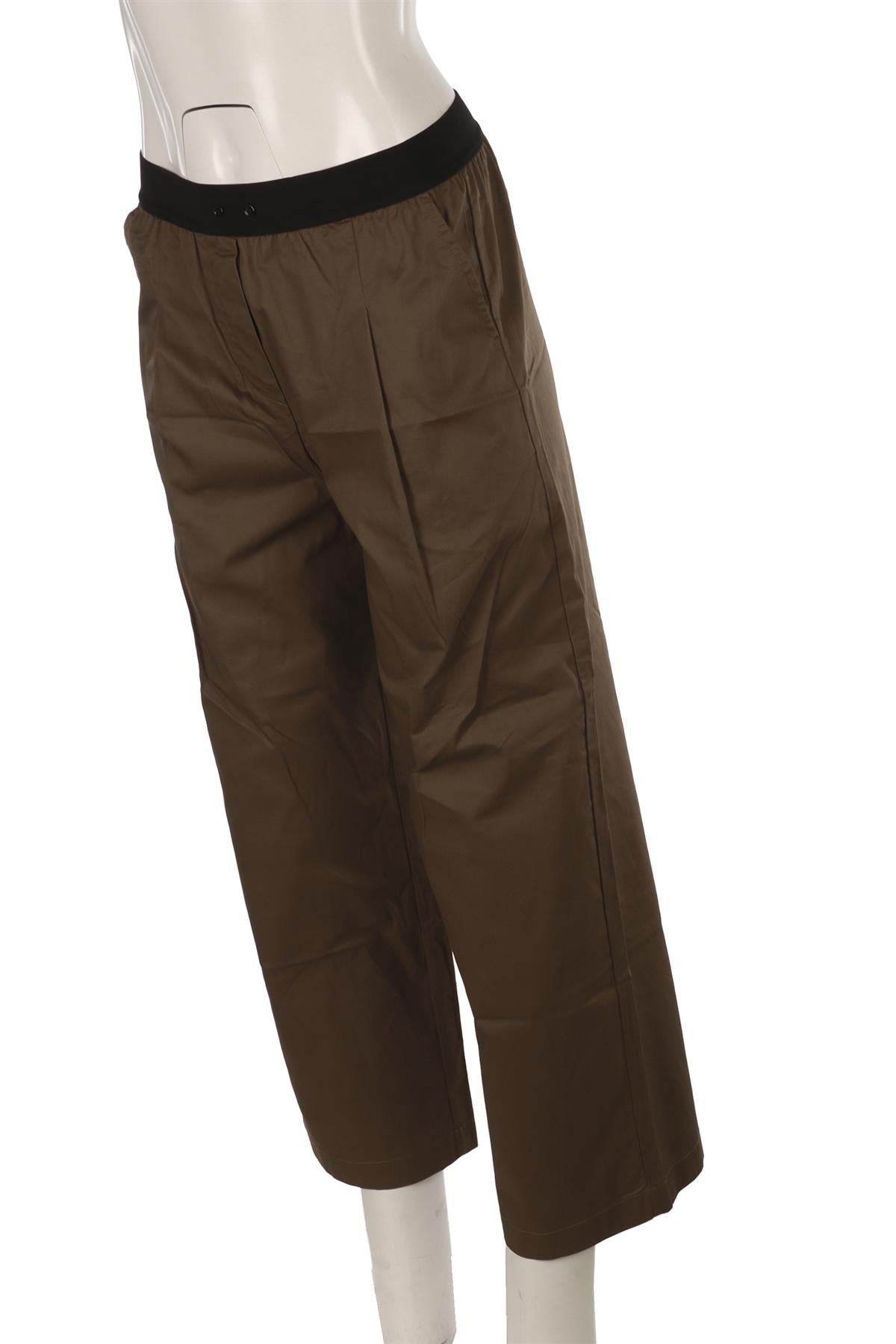 DEIJI STUDIOS GREEN COTTON STRAIGHT LEG PANTS XSMALL