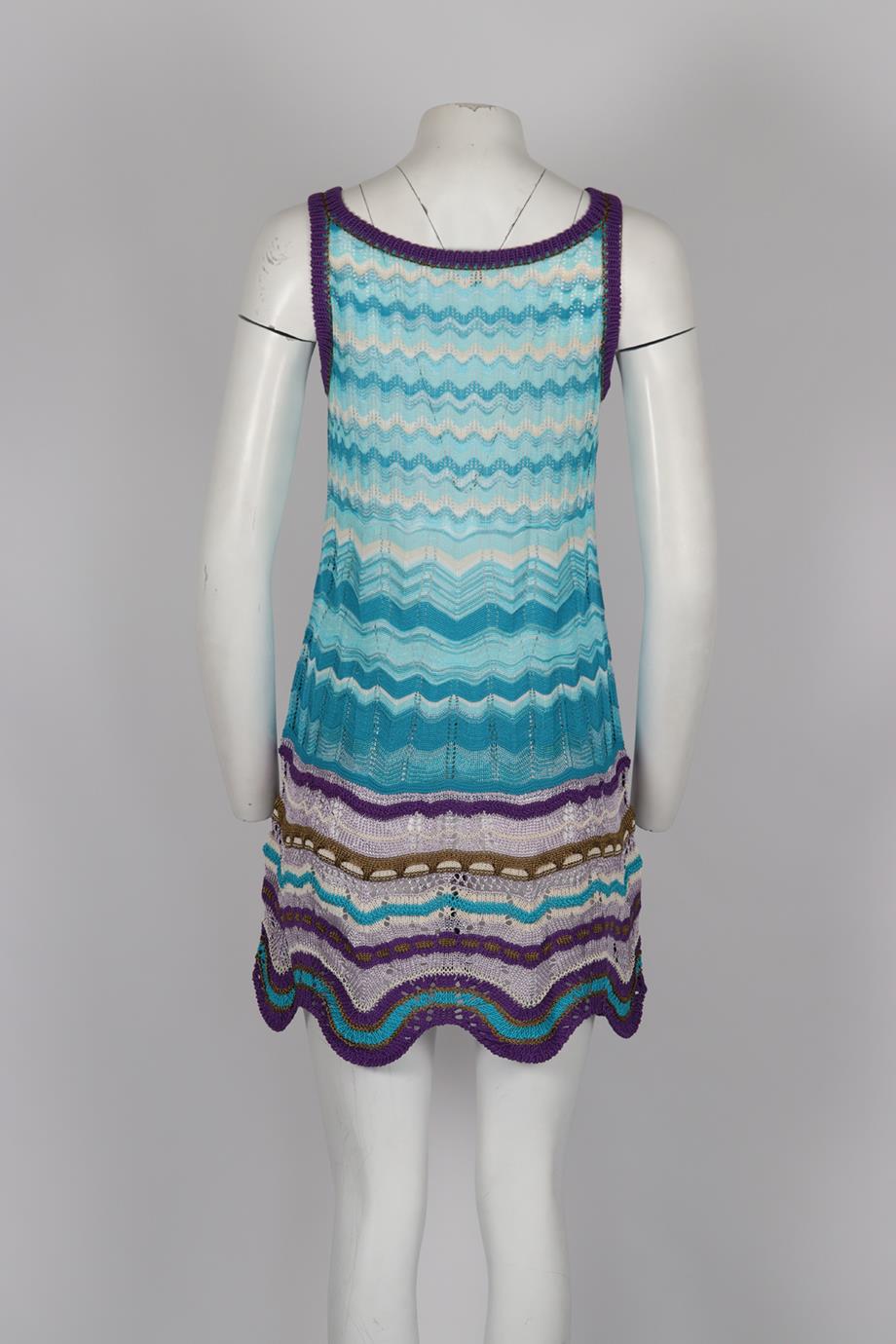 MISSONI CROCHET KNIT MINI DRESS IT 40 UK 8