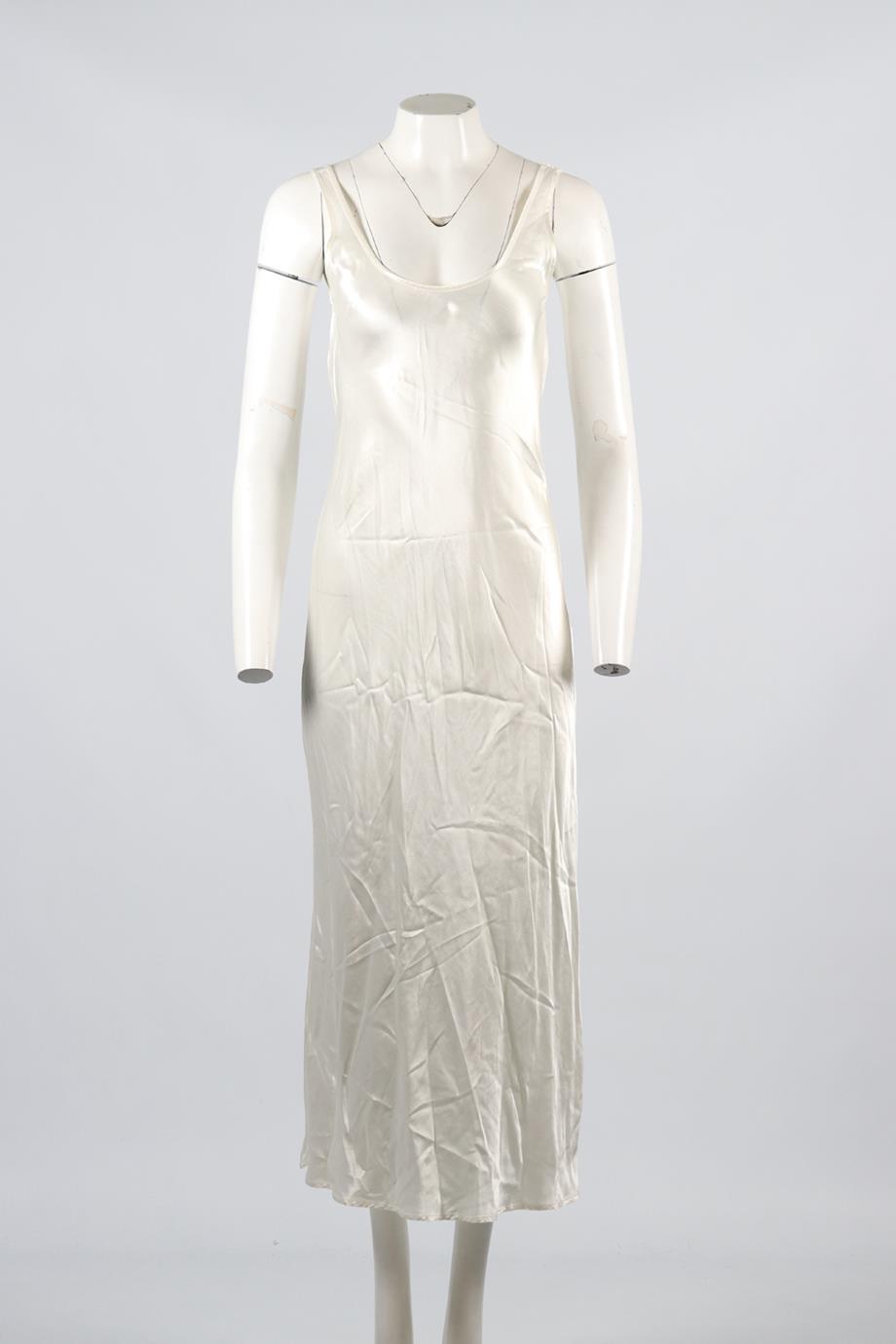 ENZA COSTA SATIN MAXI DRESS US 0 UK 4