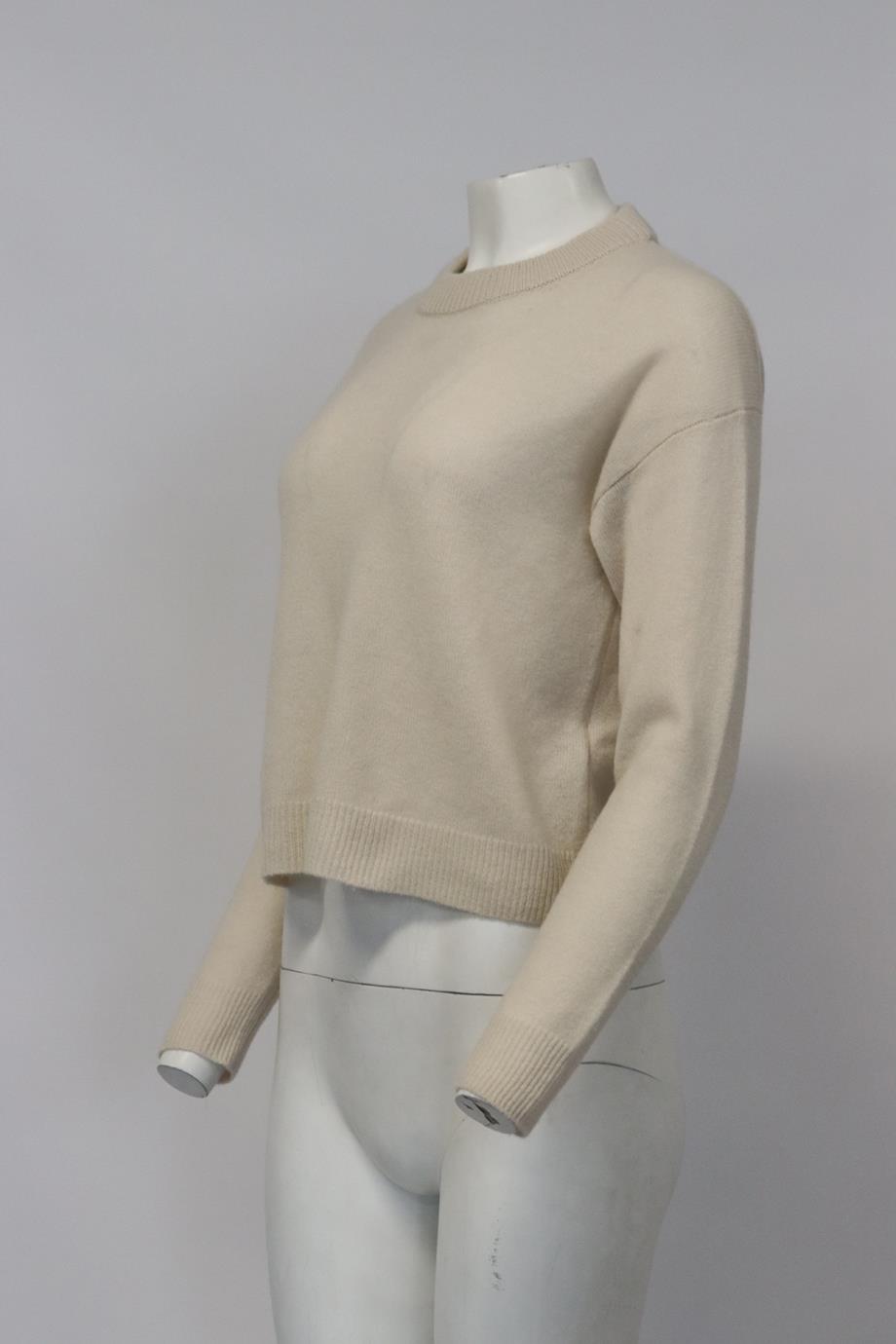ALLUDE WOOL AND CASHMERE BLEND SWEATER SMALL