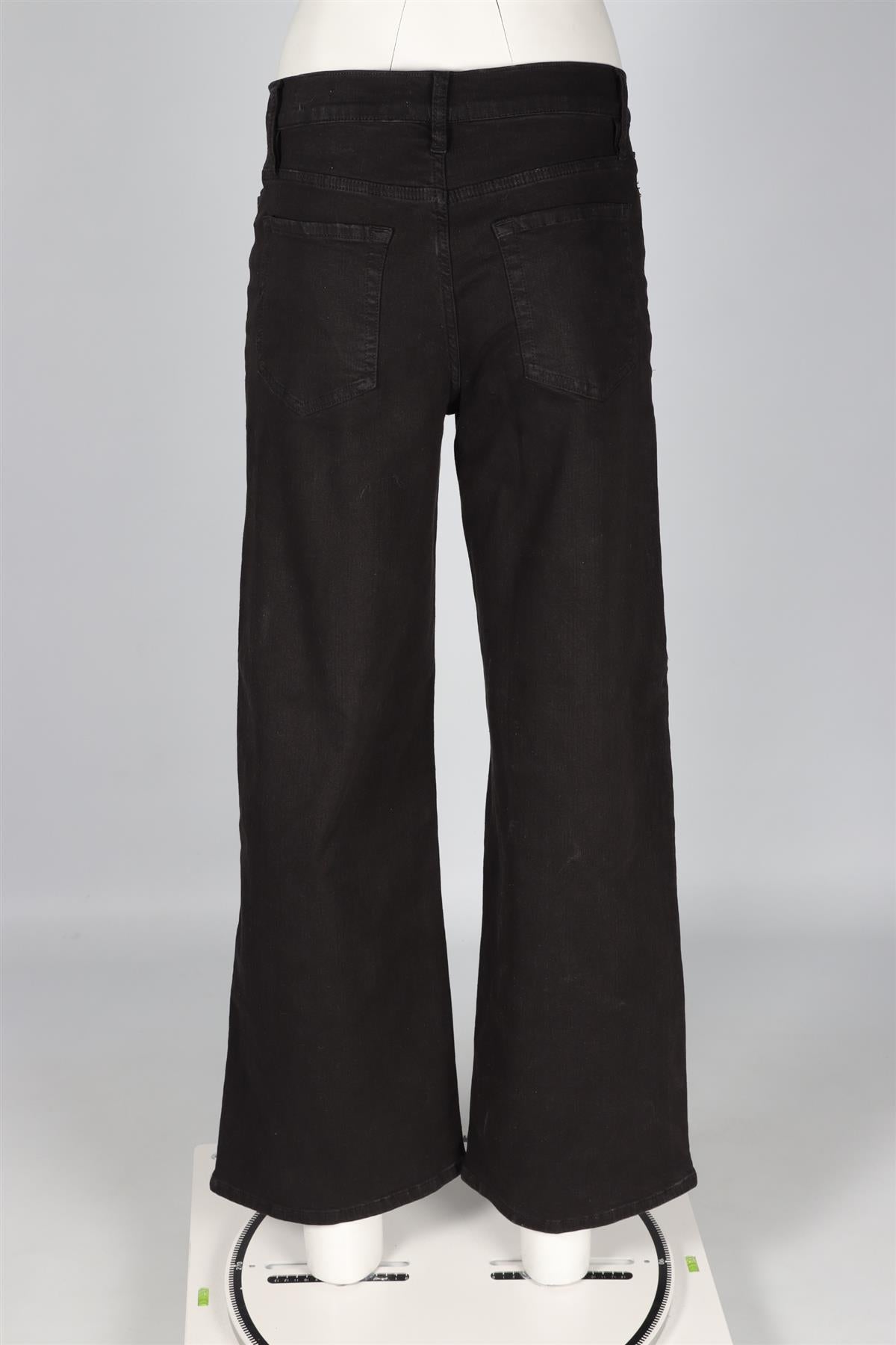 FRAME BLACK HIGH RISE WIDE LEG JEANS W29 UK 10-12