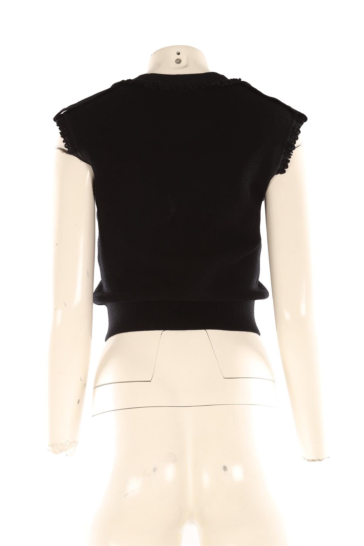CHANEL NAVY 2016 COTTON VEST FR 36 UK 8