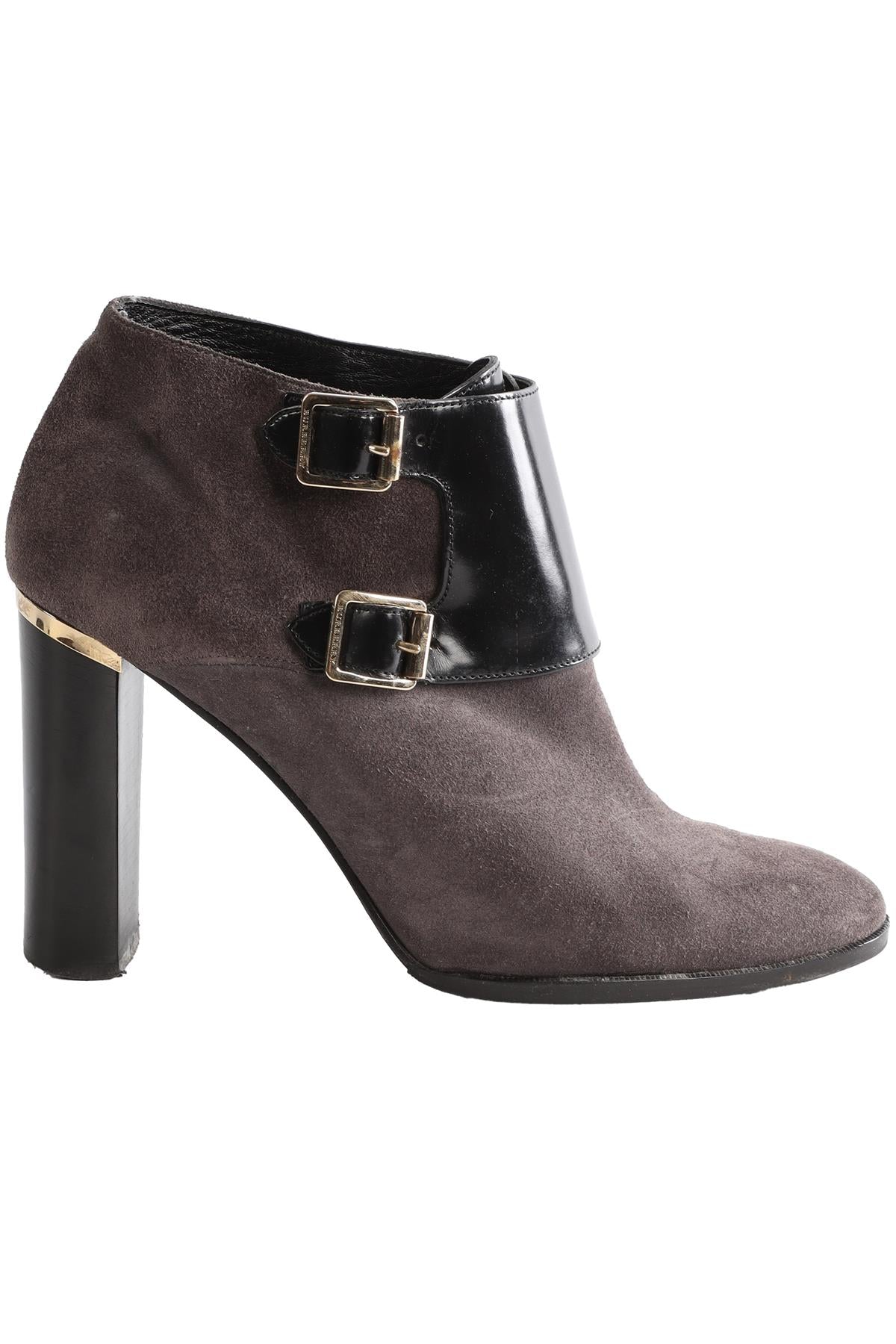 BURBERRY GREY SUEDE ANKLE BOOTS EU 40 UK 7 US 10