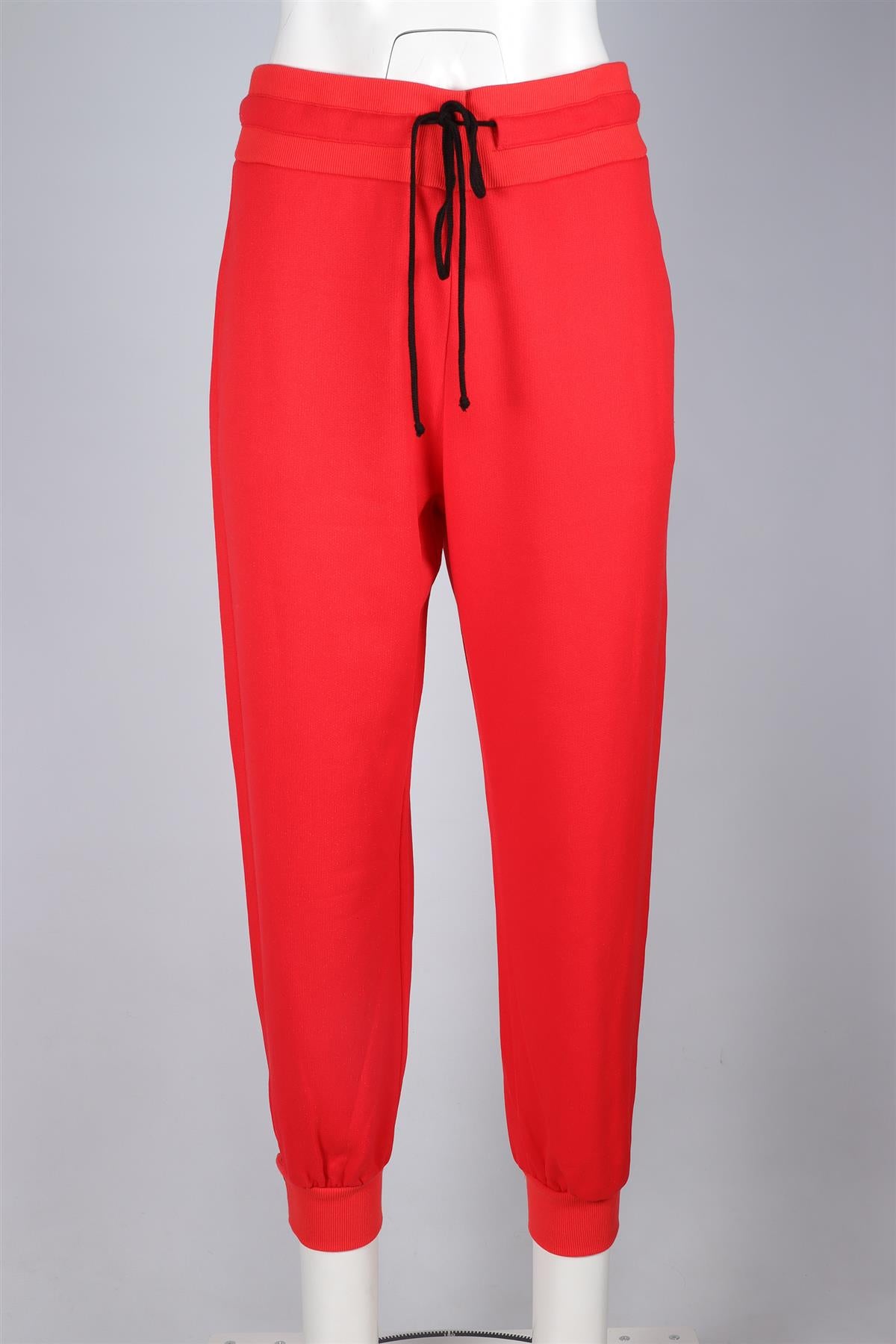 THE RANGE RED COTTON TRACK PANTS LARGE