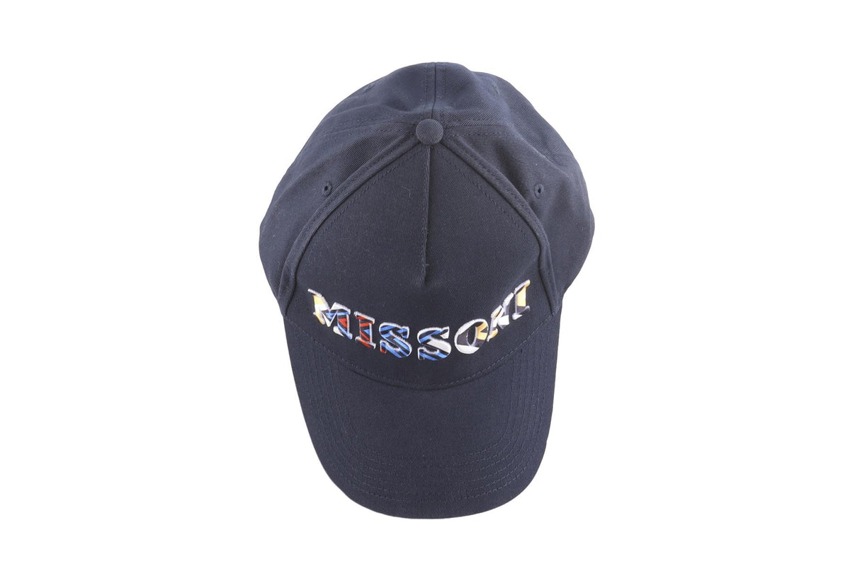 MISSONI NAVY COTTON BASEBALL CAP