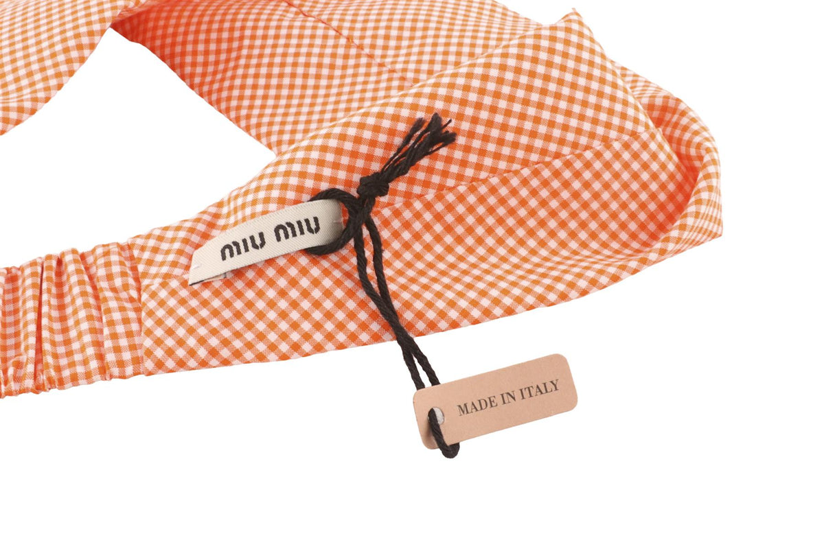 MIU MIU ORANGE COTTON HEADBAND