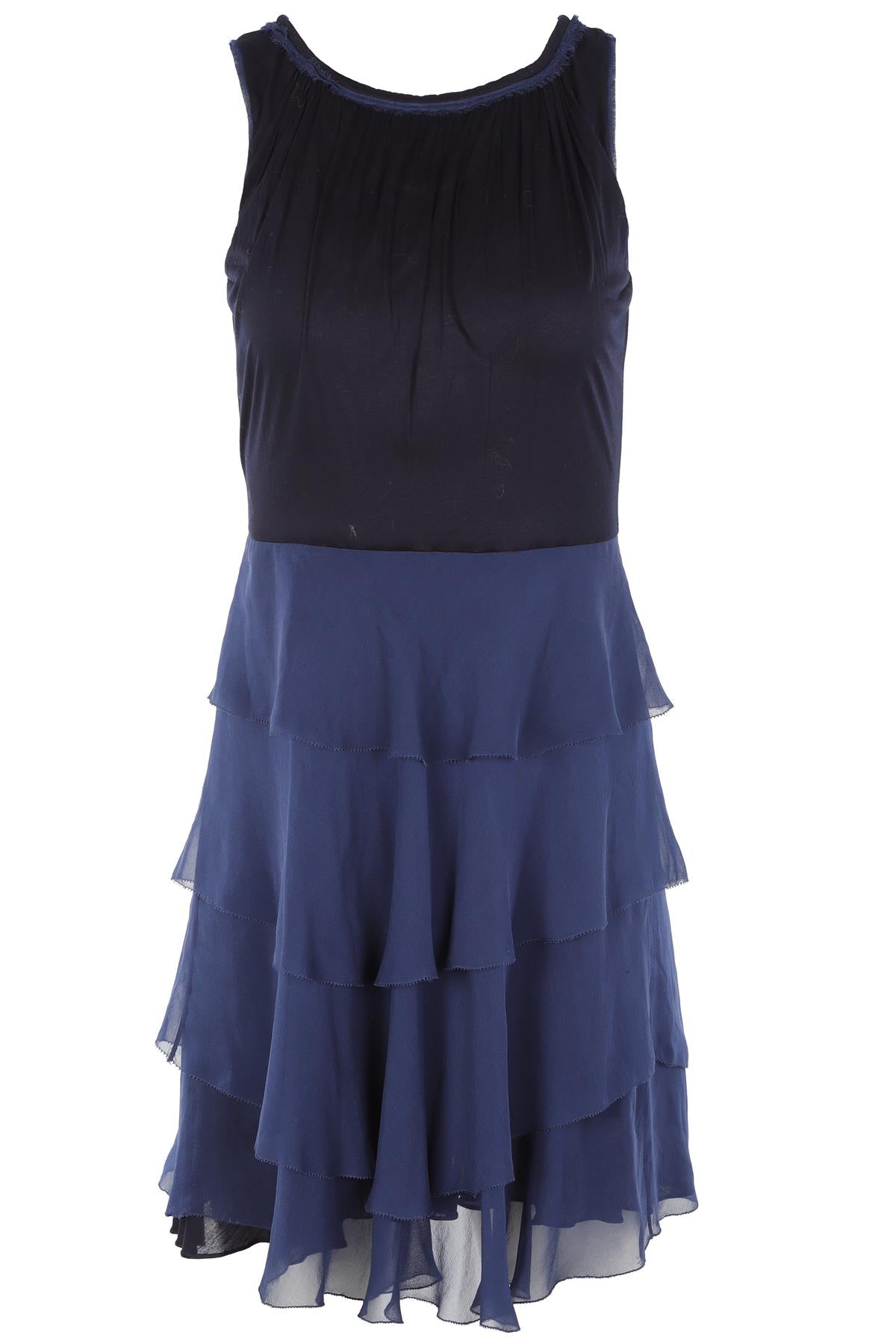 JASON WU NAVY SILK MINI DRESS US 6 UK 10