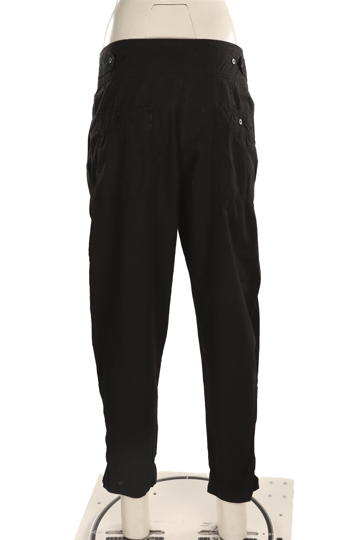ISABEL MARANT ÉTOILE BLACK COTTON TAPERED PANTS FR 42 UK 14