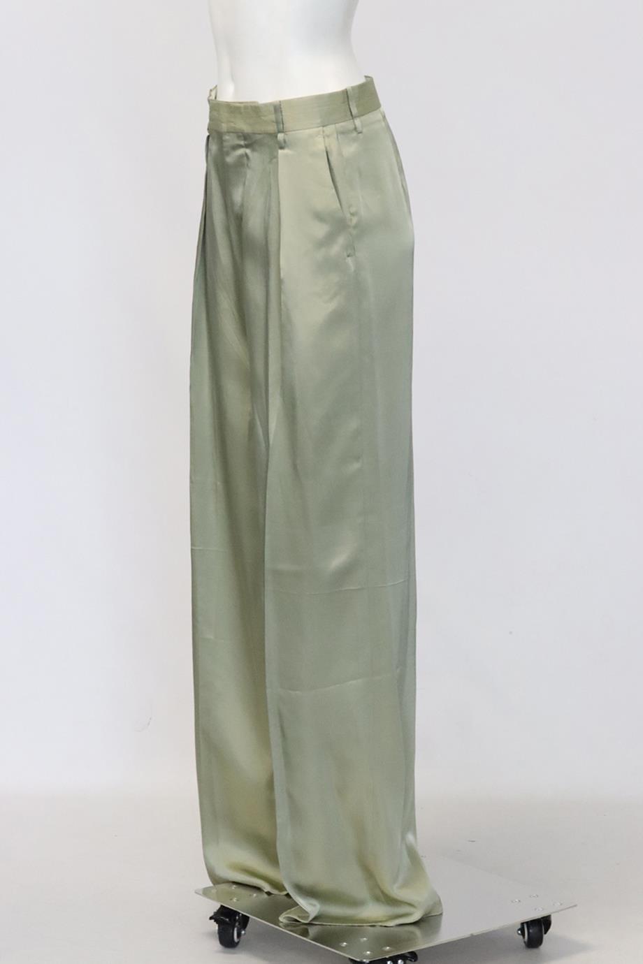 BOTTEGA VENETTA SATIN WIDE LEG PANTS IT 38 UK 8