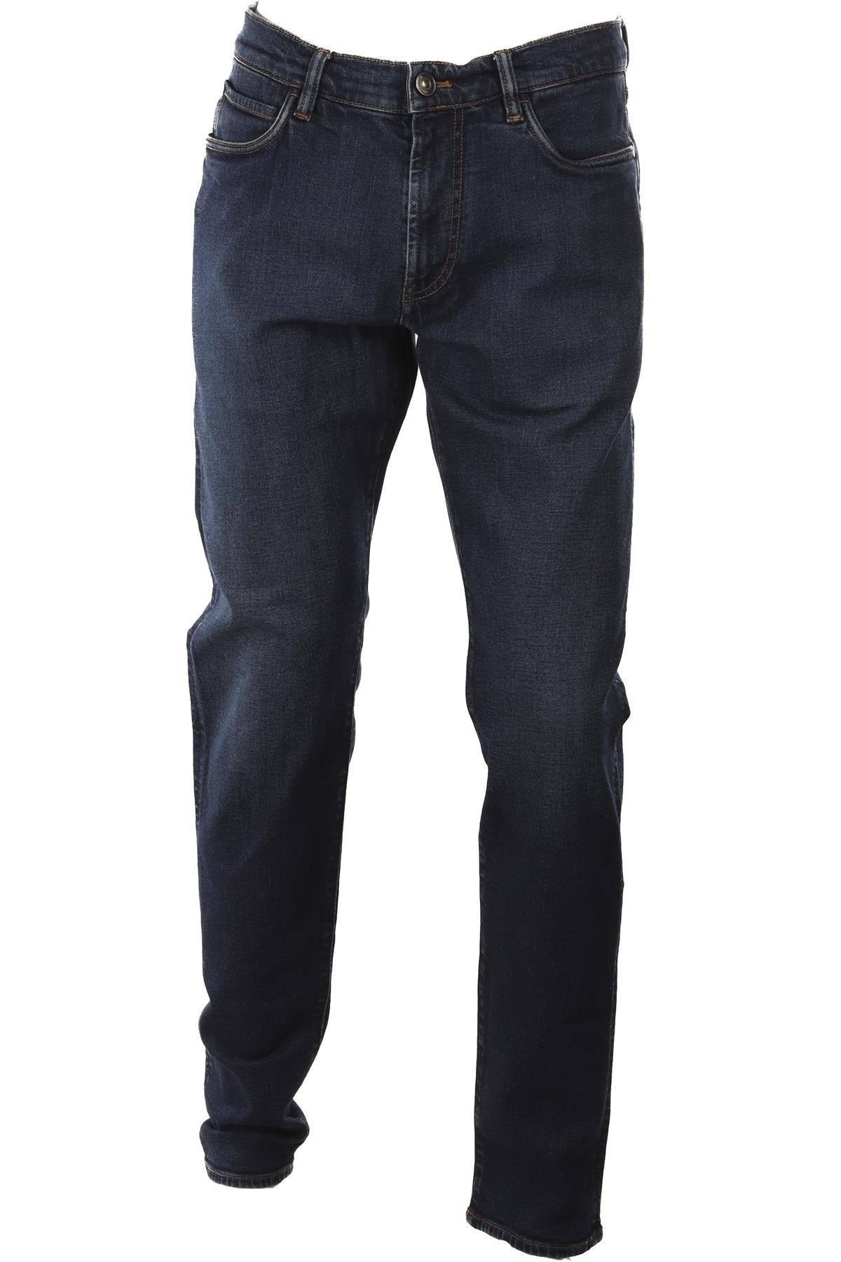 LORO PIANA NAVY MEN'S STRAIGHT LEG JEANS W35