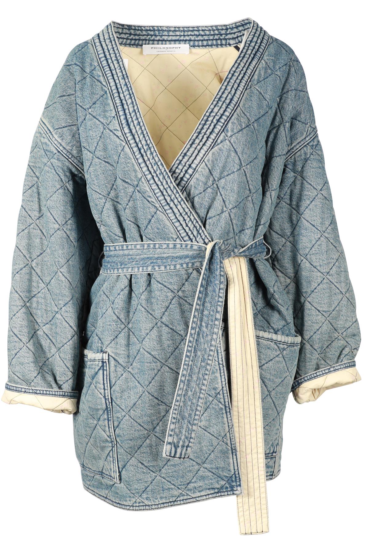 PHILOSOPHY DI LORENZO SERAFINI BLUE DENIM JACKET IT 42 UK 10