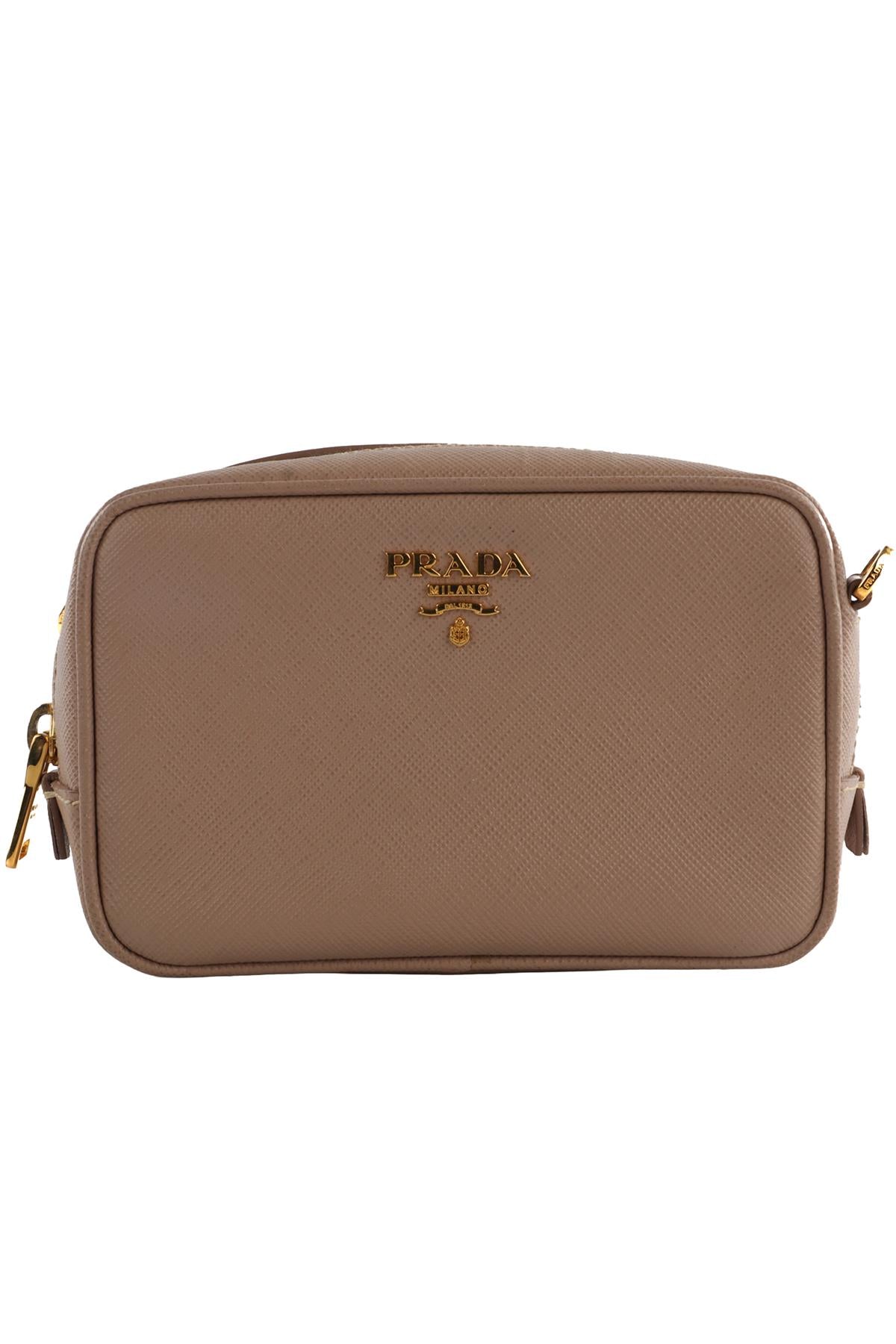 PRADA NUDE LUX CAMERA MINI SAFFIANO LEATHER CROSSBODY BAG