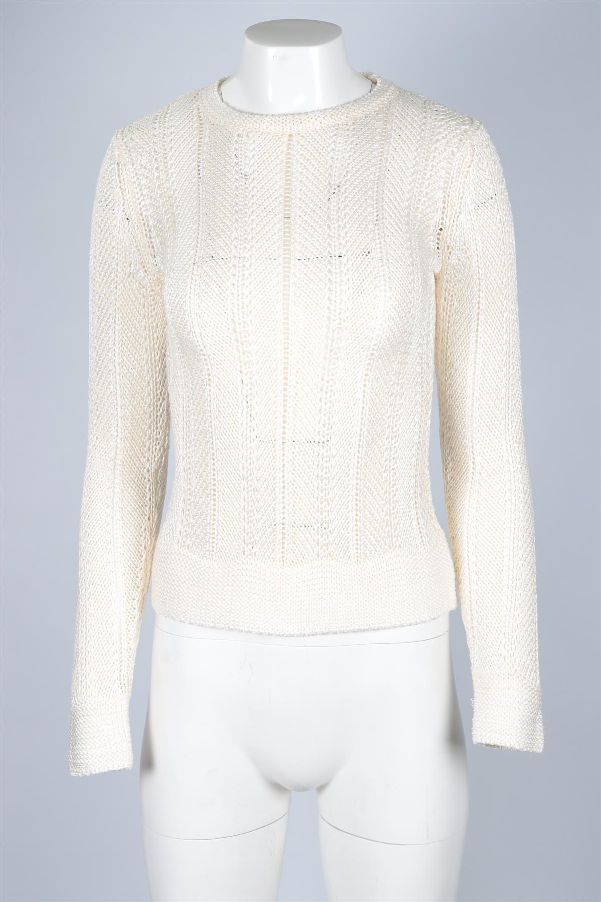 ZIMMERMANN CREAM CROCHET SWEATER UK 10
