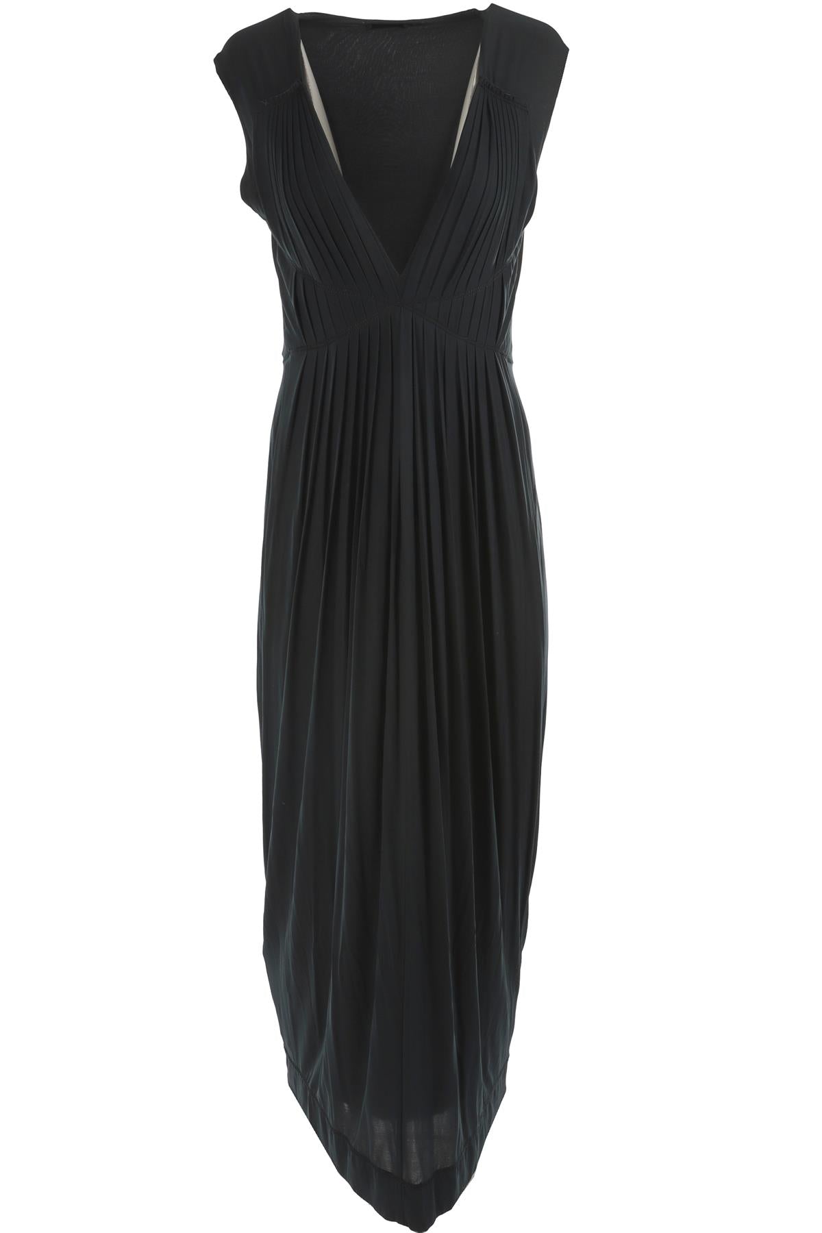 DONNA KARAN GREEN JERSEY MAXI DRESS MEDIUM
