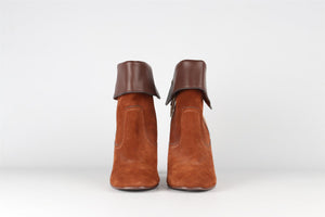 SEE BY CHLOÉ BROWN SUEDE ANKLE BOOTS EU 40 UK 7 US 10