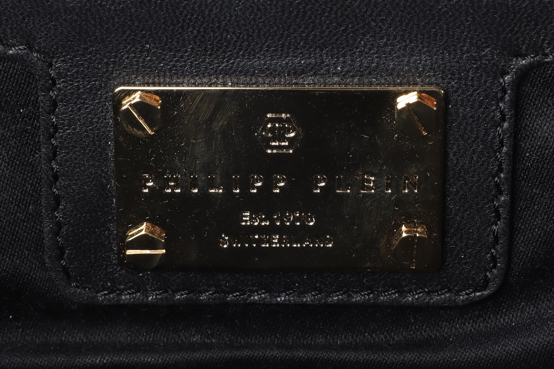 PHILIPP PLEIN BLACK PYTHON CLUTCH