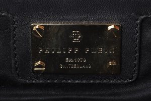 PHILIPP PLEIN BLACK PYTHON CLUTCH
