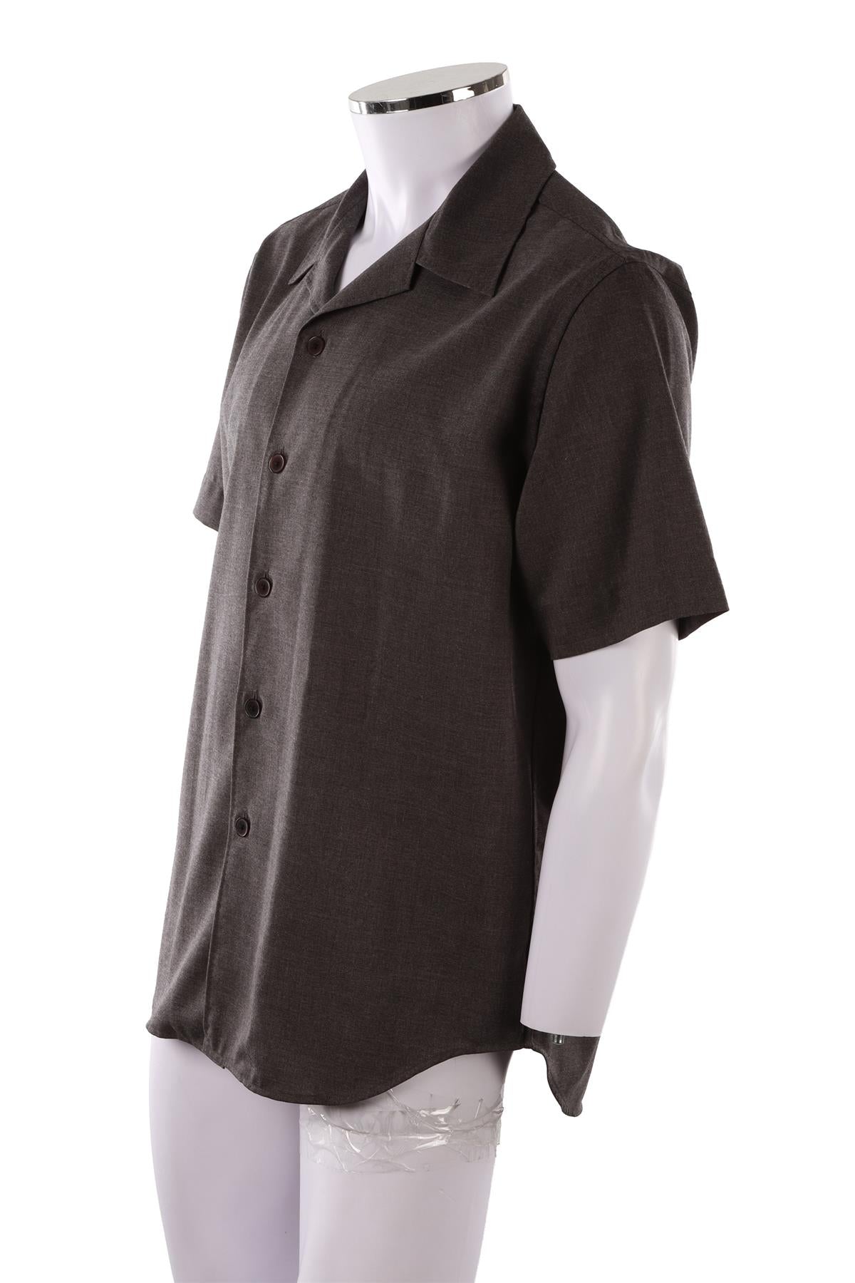 GREY MEN'S CASHMERE SHIRT