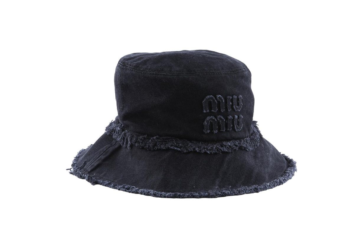 Black Denim Bucket Hat