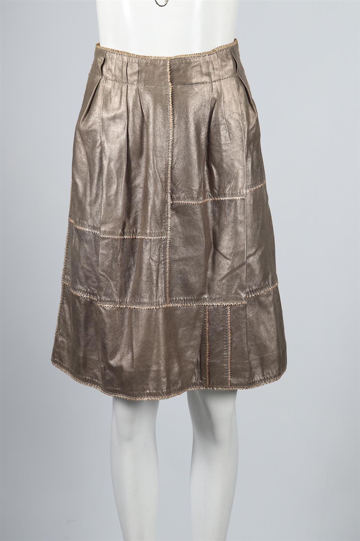 LOUIS VUITTON LEATHER MINI SKIRT FR 36 UK 8