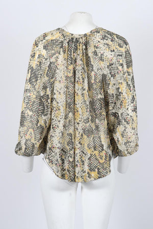 ISABEL MARANT PRINTED SILK TOP FR 36 UK 8