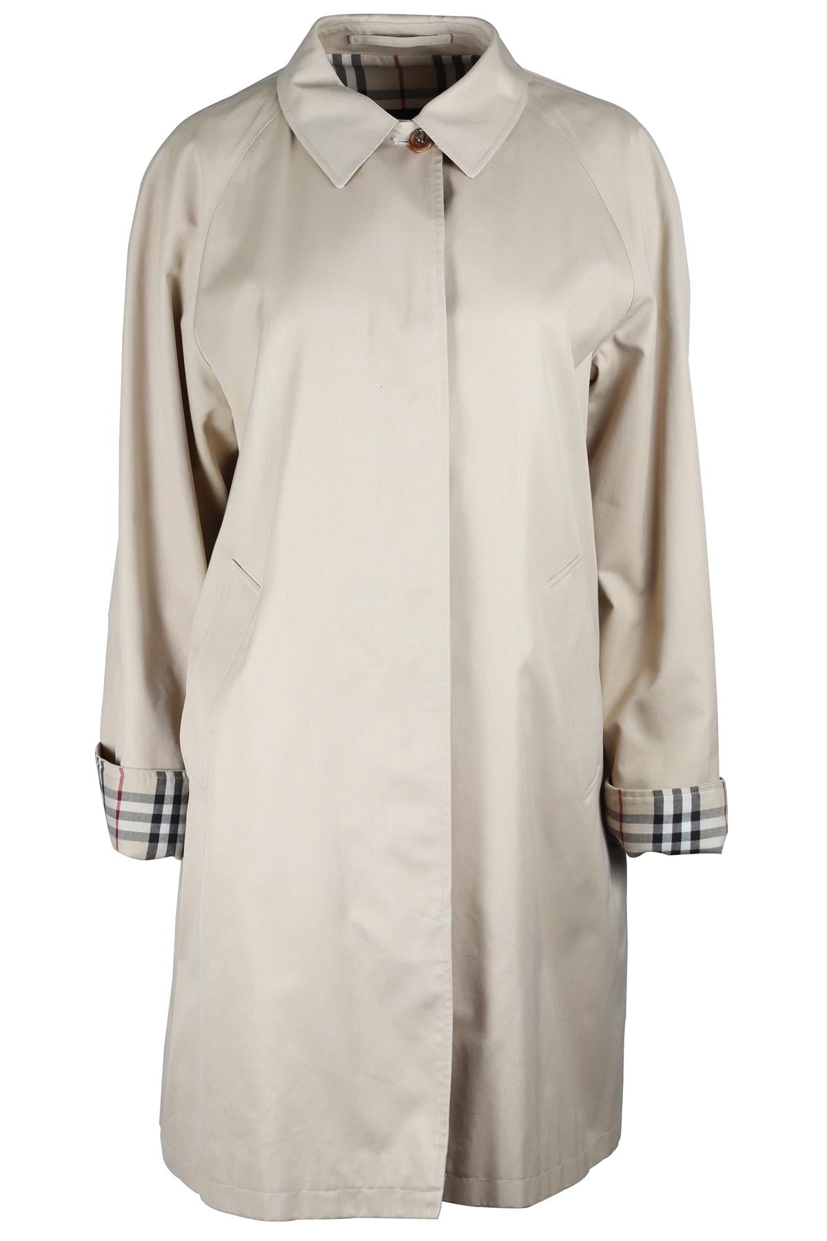 BURBERRY BEIGE COTTON COAT UK 12