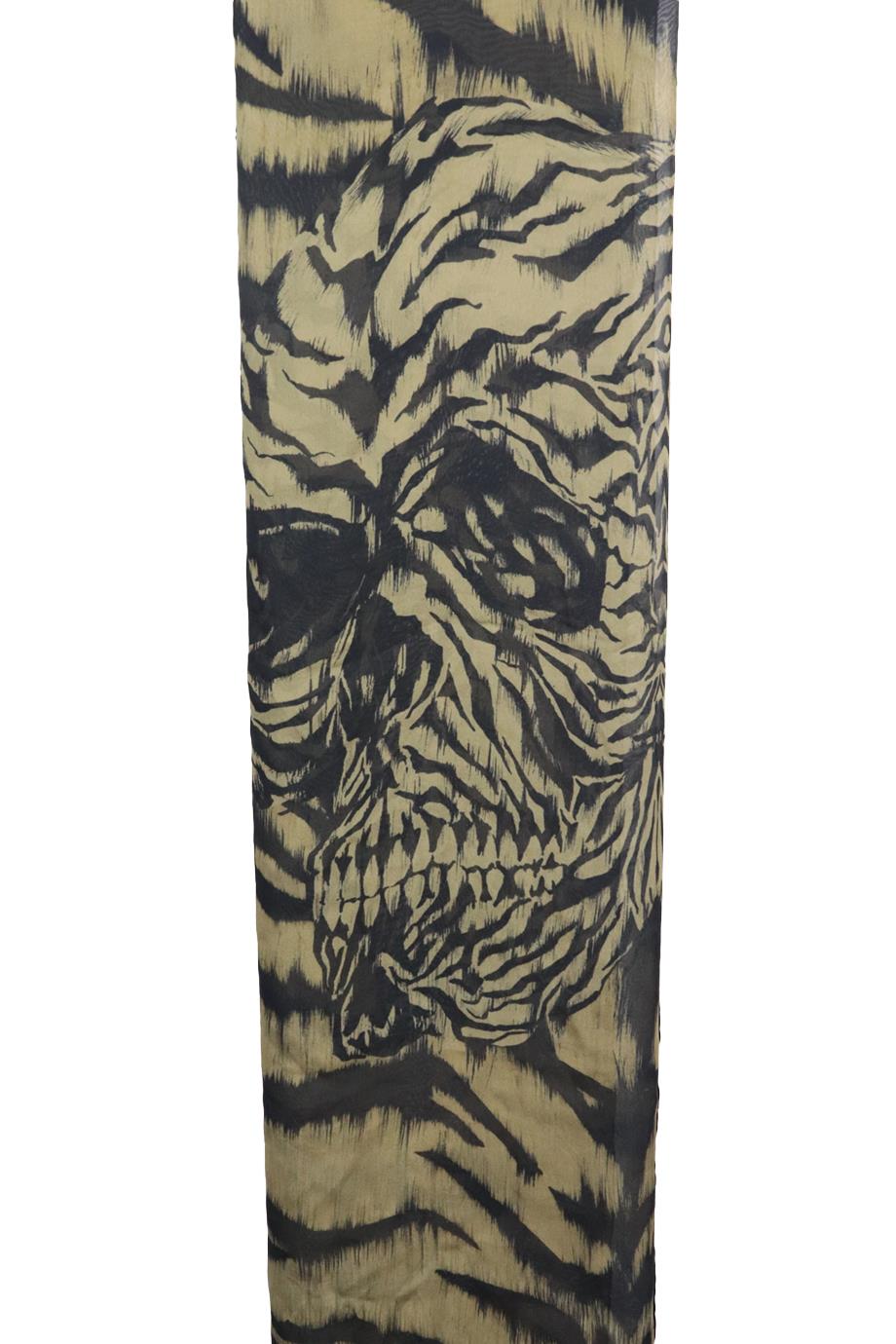 ALEXANDER MCQUEEN PRINTED SILK CHIFFON SCARF
