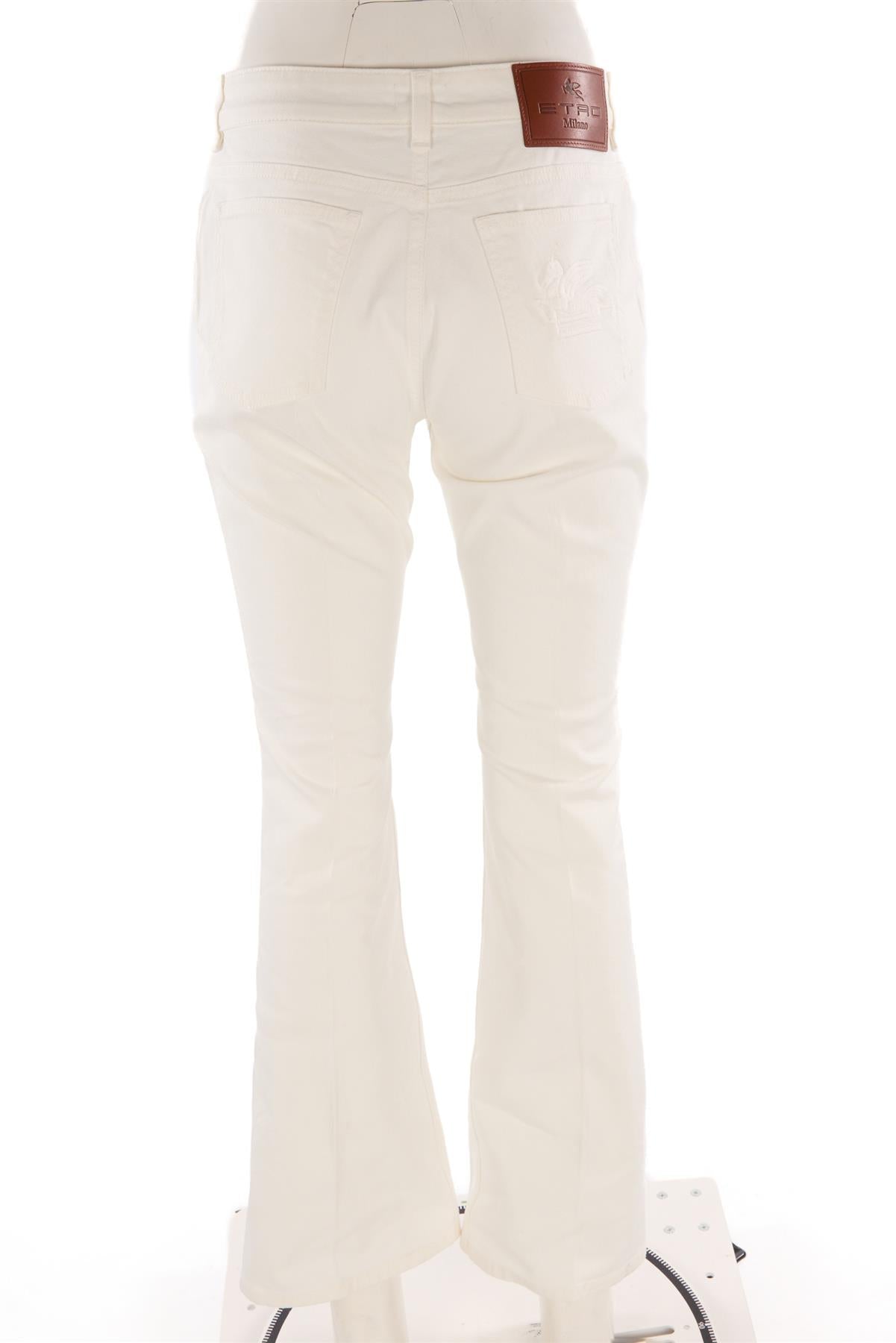 ETRO WHITE HIGH RISE FLARED JEANS W29 UK 10-12