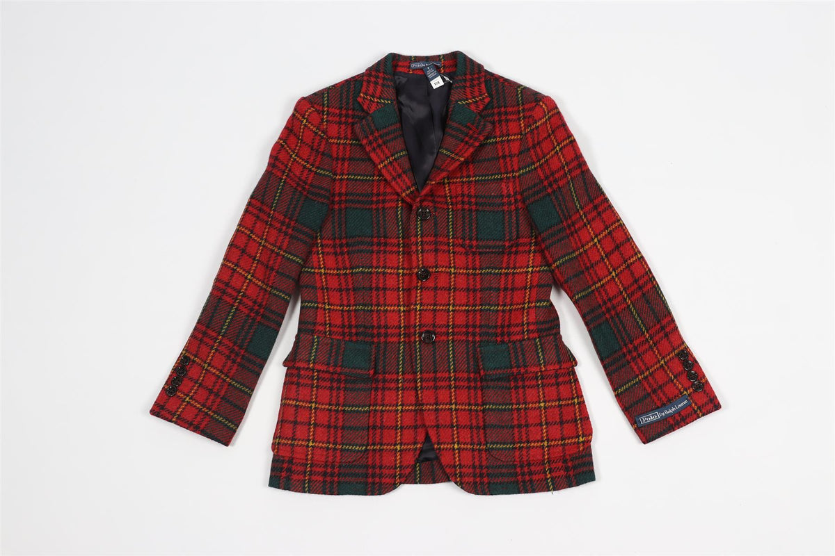 POLO RALPH LAUREN RED KIDS WOOL BLAZER 8 YEARS