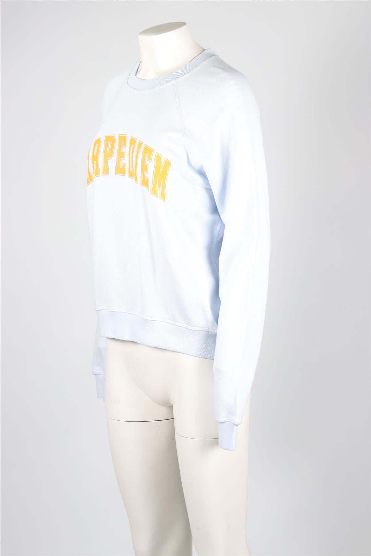 SPIRITUAL GANGSTER BLUE COTTON SWEATSHIRT MEDIUM