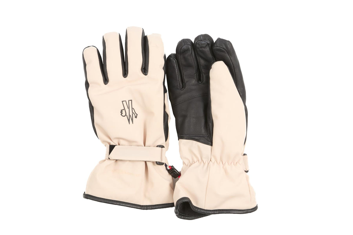 MONCLER GRENOBLE BEIGE KIDS GIRLS SKI GLOVES 12-14 YEARS