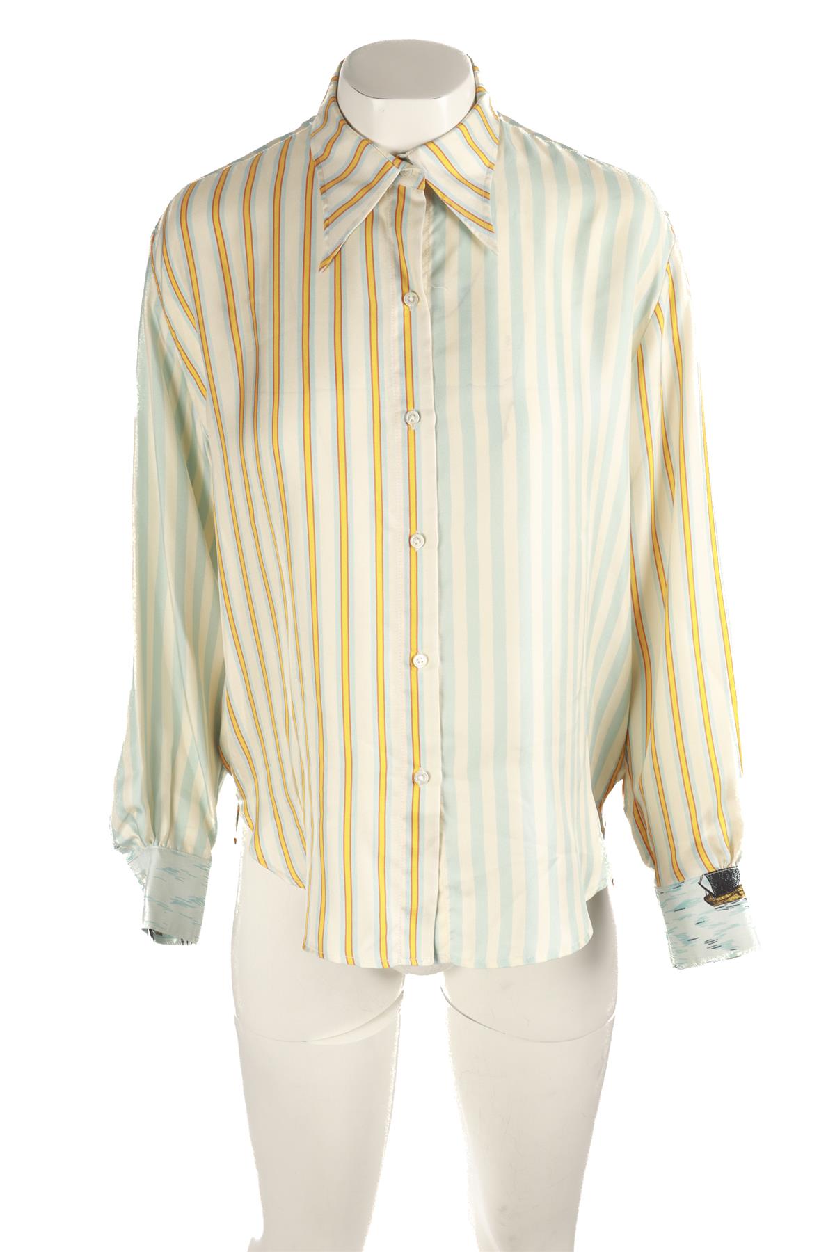 LA PRESTIC OUISTON MULTI SILK SHIRT US 2 UK 6