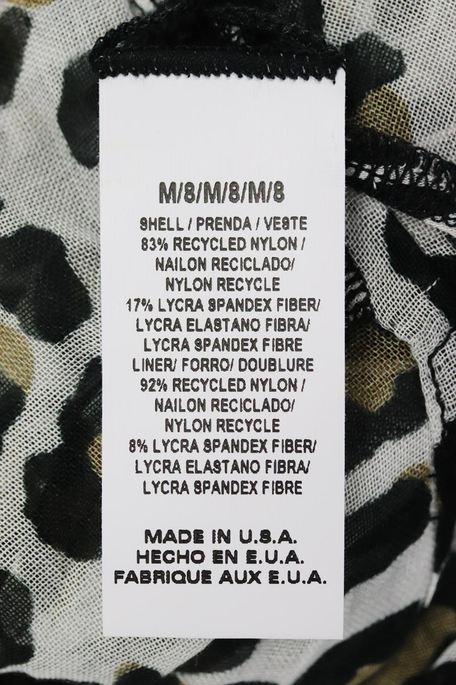 VITAMIN A BELTED LEOPARD PRINT VOILE MIDI DRESS MEDIUM
