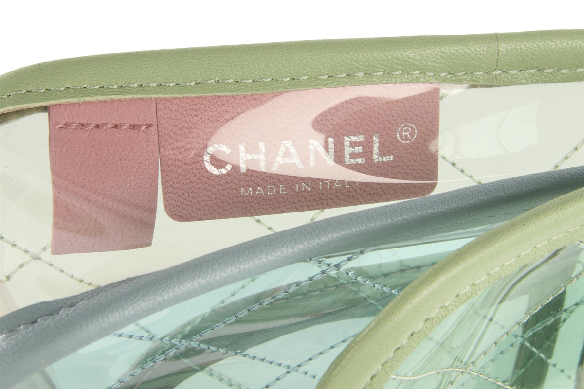CHANEL GREEN 2018 COCO SPLASH FLAP PVC SHOULDER BAG