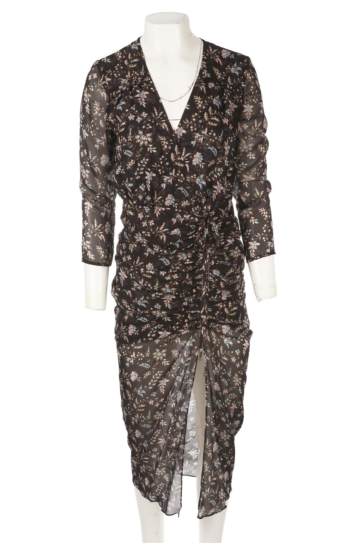 BLACK SILK MAXI DRESS