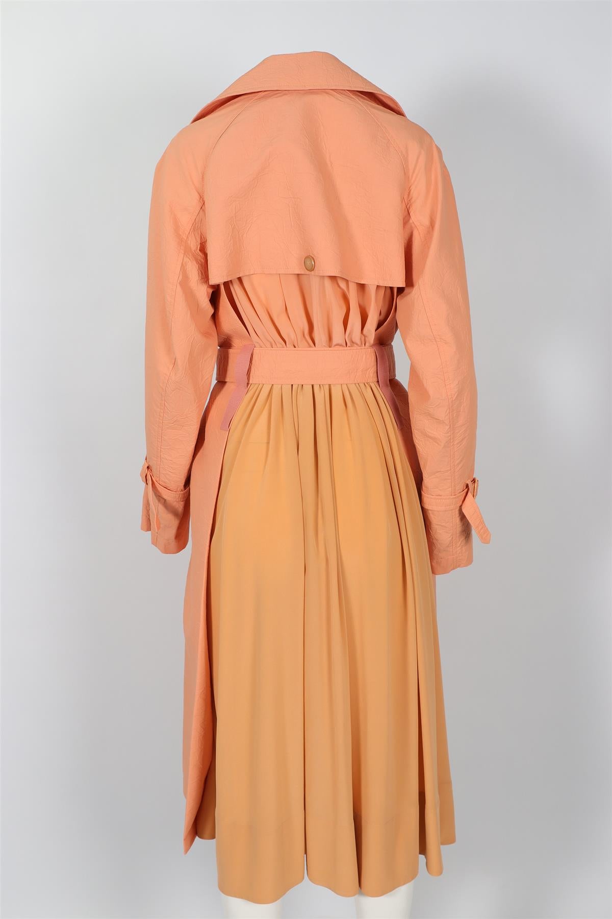 ROKSANDA PEACH SILK TRENCH COAT XSMALL