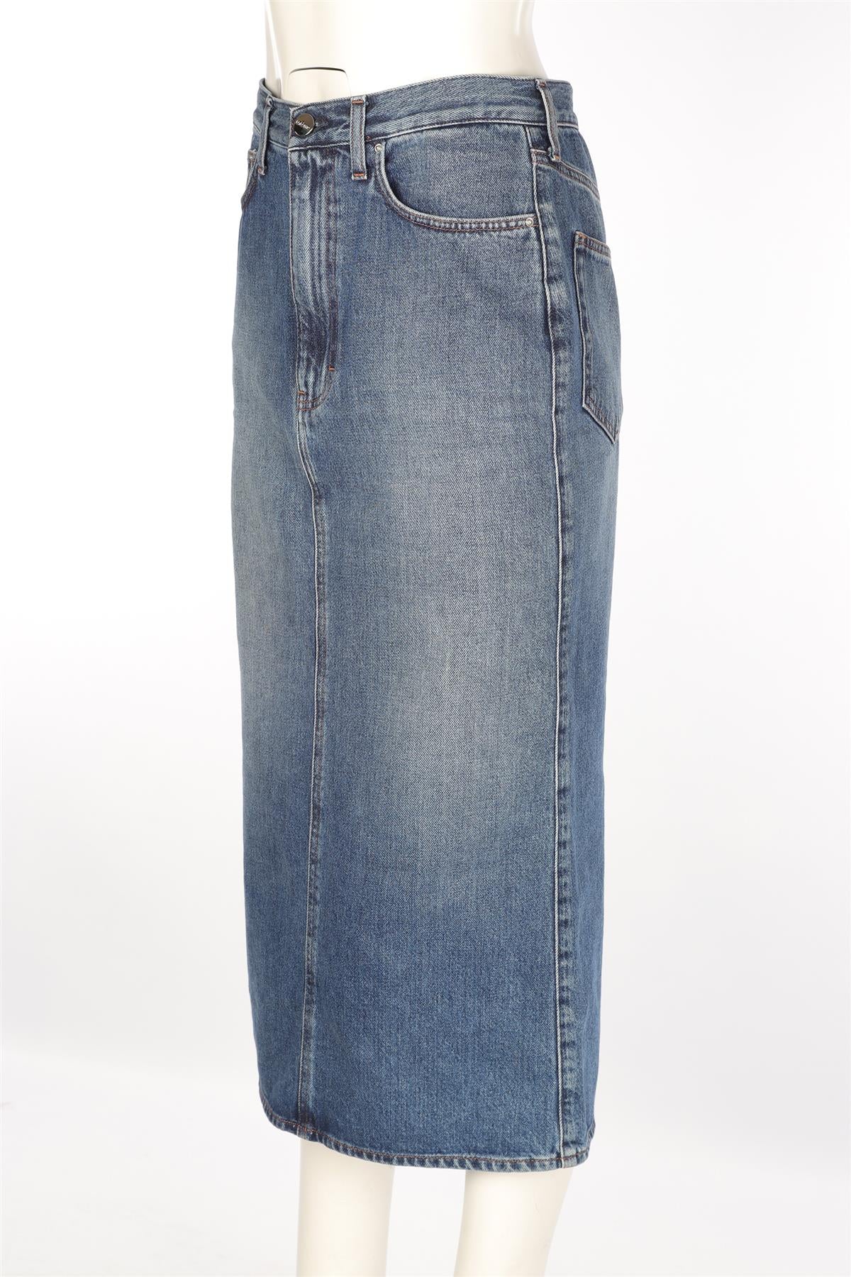 TOTEME BLUE DENIM MAXI SKIRT MEDIUM