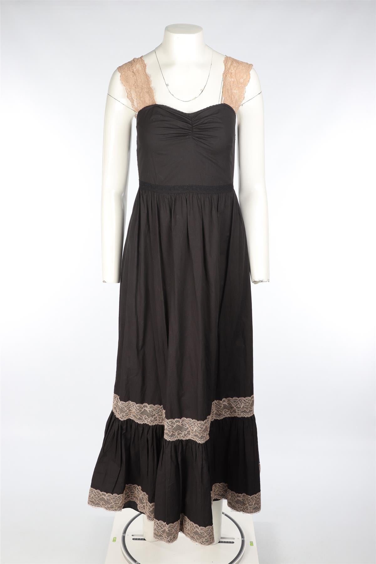 GUCCI BLACK LACE MAXI DRESS IT 38 UK 6