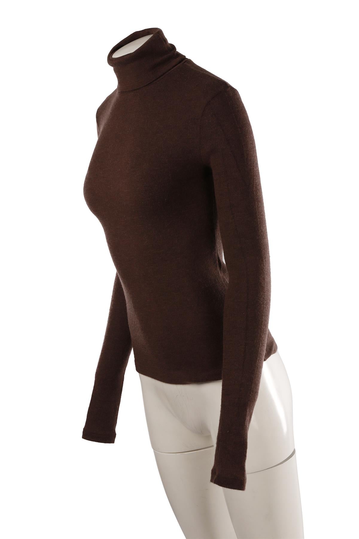 BROWN WOOL TOP