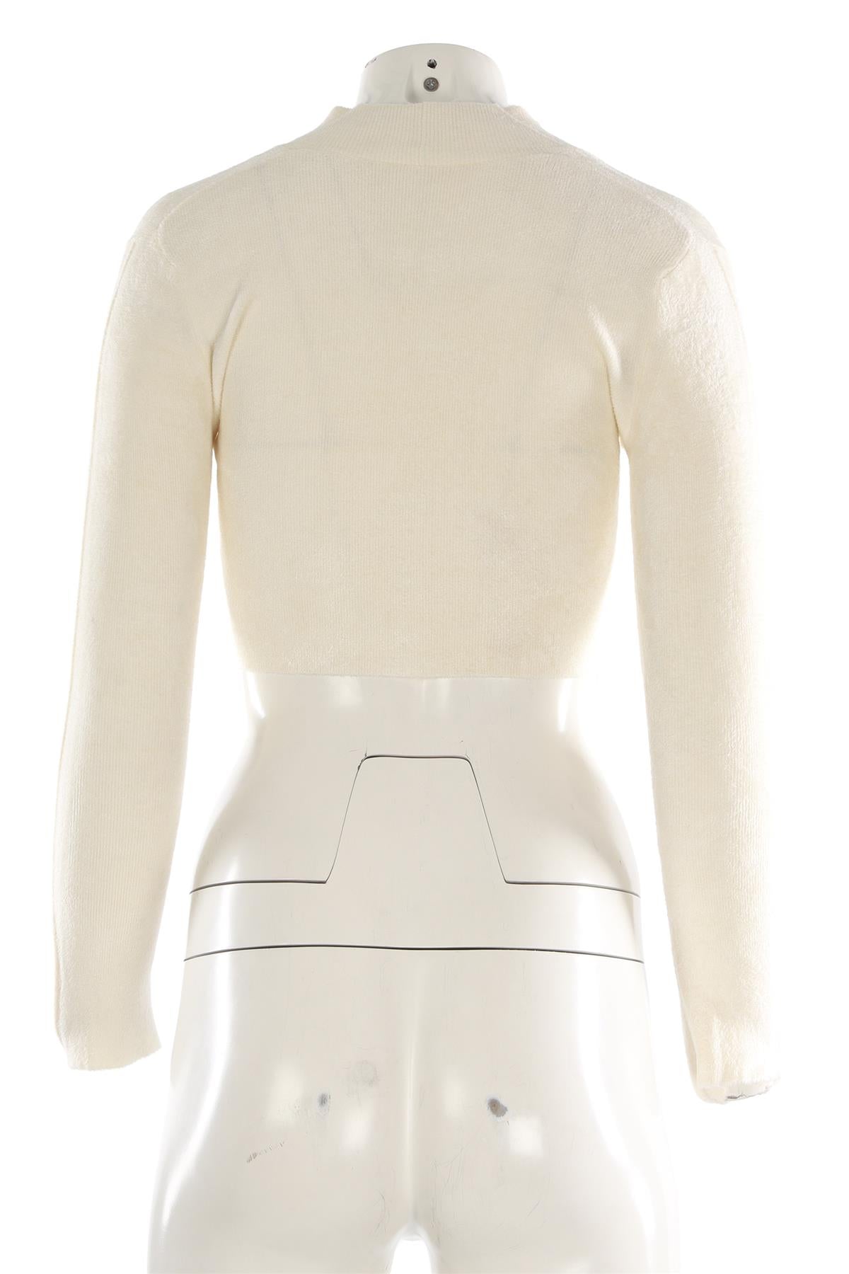 JACQUEMUS CREAM KNIT CARDIGAN FR 36 UK 8